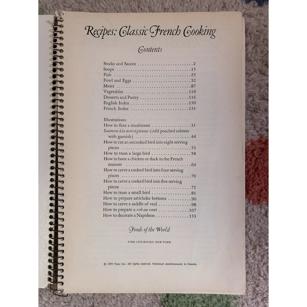 Time Life Books Classic French Cooking Spiral Booklet 1979 Original